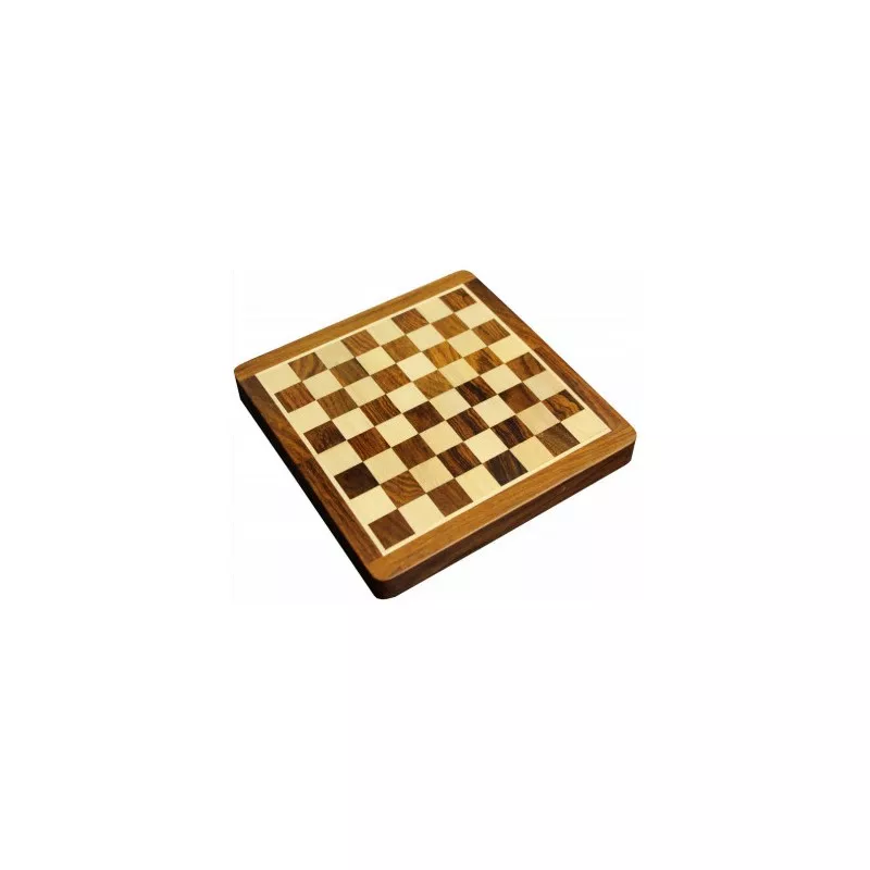 Jeu Échecs - Coffret Pliable Magnétique en Bois Patiné – 25cm