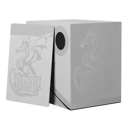 Dragon Shield - Deck Box - Double Shell - Revised - Ashen White/Black