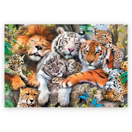 Puzzle - 500p - Wild Cats In The Jungle