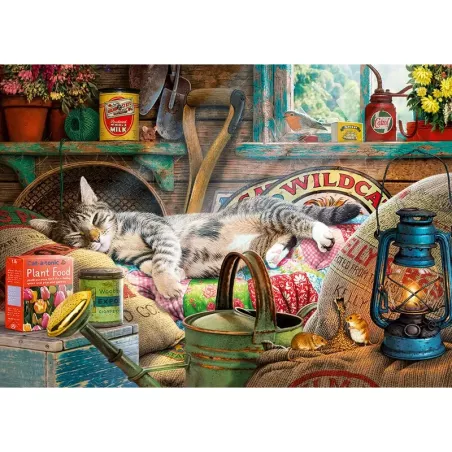 Puzzle - 1000p - Snoozing in the Shed