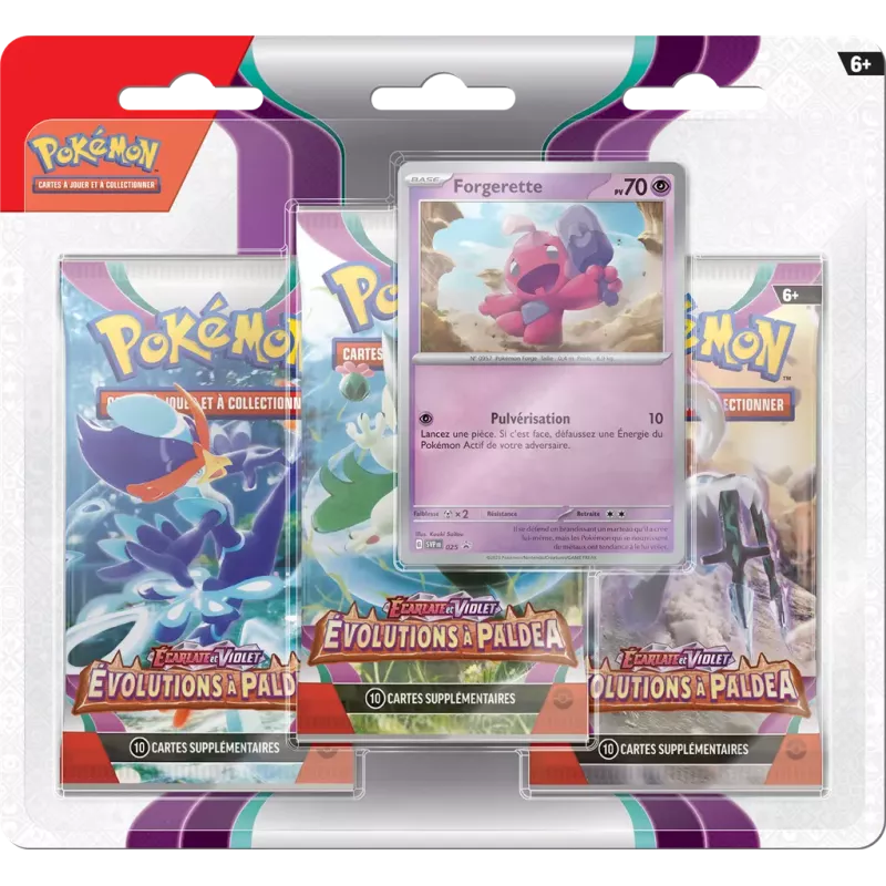 Pokémon - Pack 3 Boosters - EV02 Évolution à Paldea - Forgerette