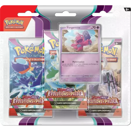 Pokémon - Pack 3 Boosters - EV02 Évolution à Paldea - Forgerette