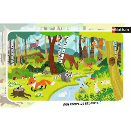 Puzzle Cadre - Nathan - 15p - Les Animaux de la Forêt