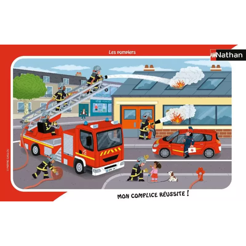 Puzzle Cadre - Nathan - 15p - Les Pompiers