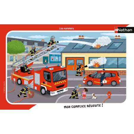 Puzzle Cadre - Nathan - 15p - Les Pompiers