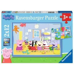 Puzzle - Ravensburger - 2x12p - Les Aventures de Peppa Pig