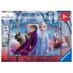 Puzzle - Ravensburger - 2x12p - La reine des Neiges II - Voyage vers l'Inconnu