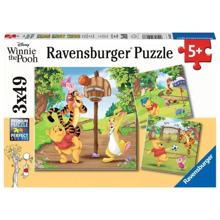 Puzzle - Ravensburger - 3x49p - La Journée Sportive de Winnie l'Ourson