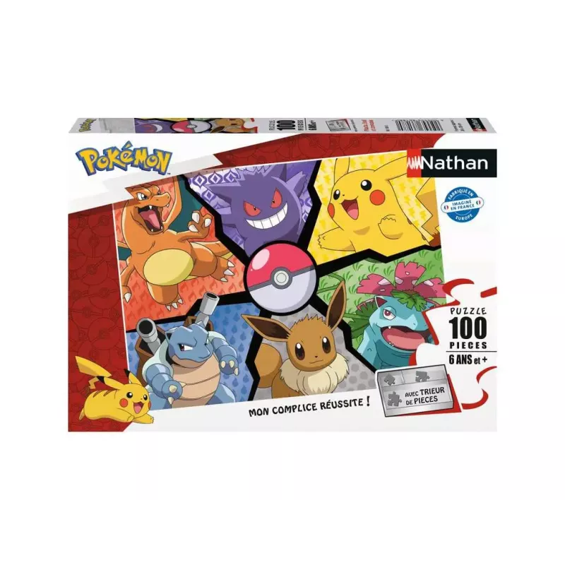 Puzzle - Nathan - 100p - Pokemon - Pikachu Evoli et Cie