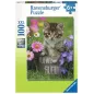 Puzzle - Ravensburger - 100p XXL - Chaton Parmi les Fleurs