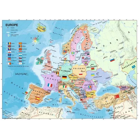 Puzzle - Ravensburger - 200p XXL - Carte d'Europe