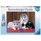 Puzzle - Ravensburger - 200p XXL - Mignons Huskies