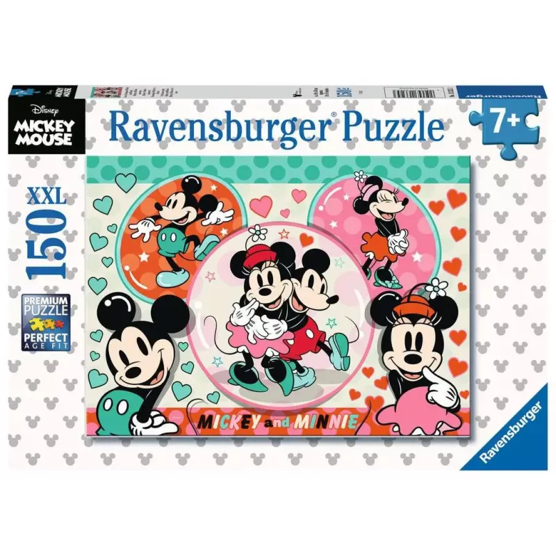 Puzzle - Ravensburger - 150p XXL - Disney - Mickey et Minnie amoureux