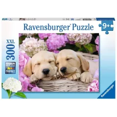 Puzzle - Ravensburger - 300p XXL - Mignons Chiots dans la Corbeille