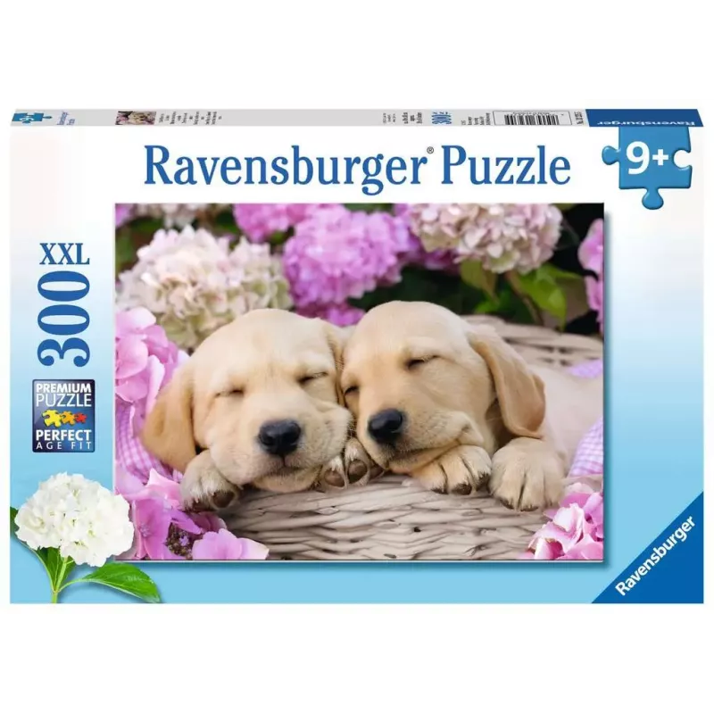 Puzzle - Ravensburger - 300p XXL - Mignons Chiots dans la Corbeille