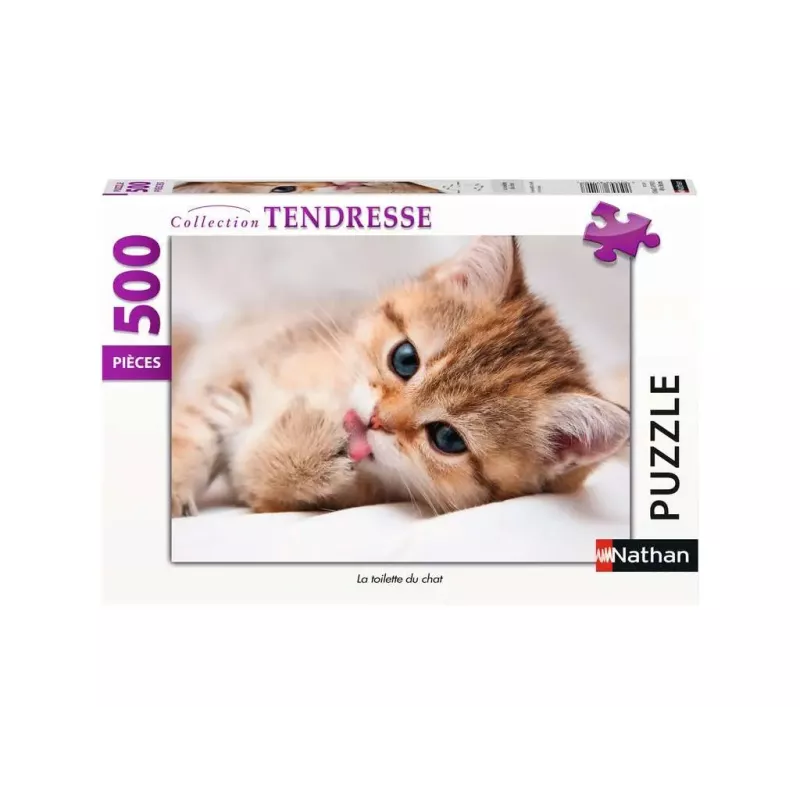 Puzzle - Nathan - 500p - La toilette du chat