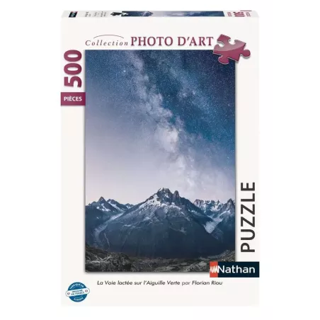 Puzzle - Nathan - 500p - Florian Riou - La Voie lactée sur l’Aiguille Verte