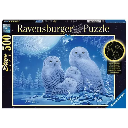 Puzzle Star Line - Ravensburger - 500p - Chouettes au clair de lune