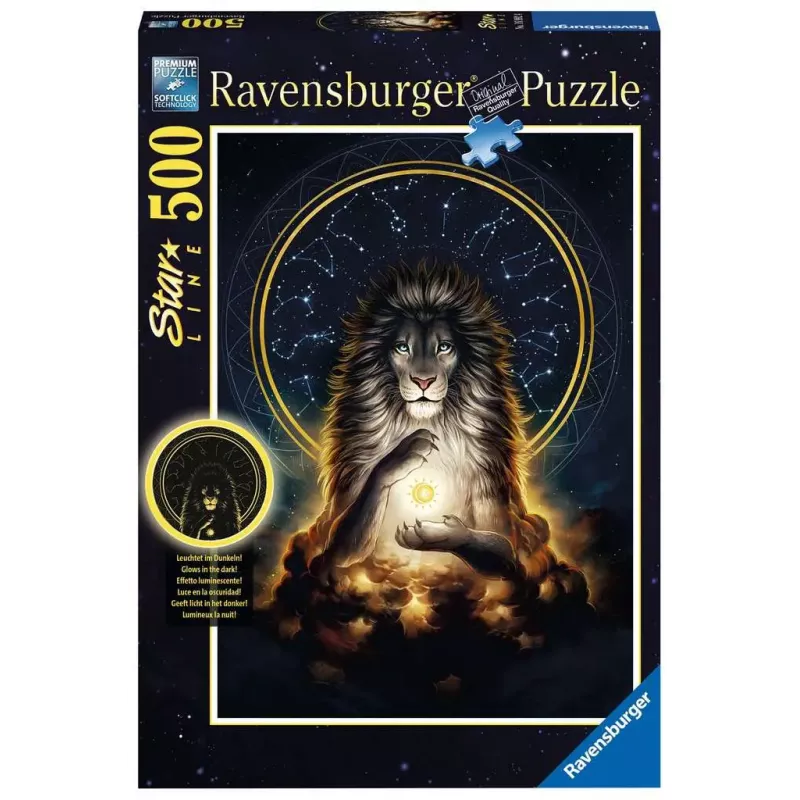 Puzzle Star Line - Ravensburger - 500p - Lion rayonnant