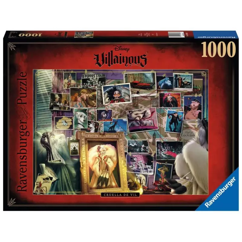 Puzzle - Ravensburger - 1000p - Cruella d'Enfer (Collection Disney Villainous)