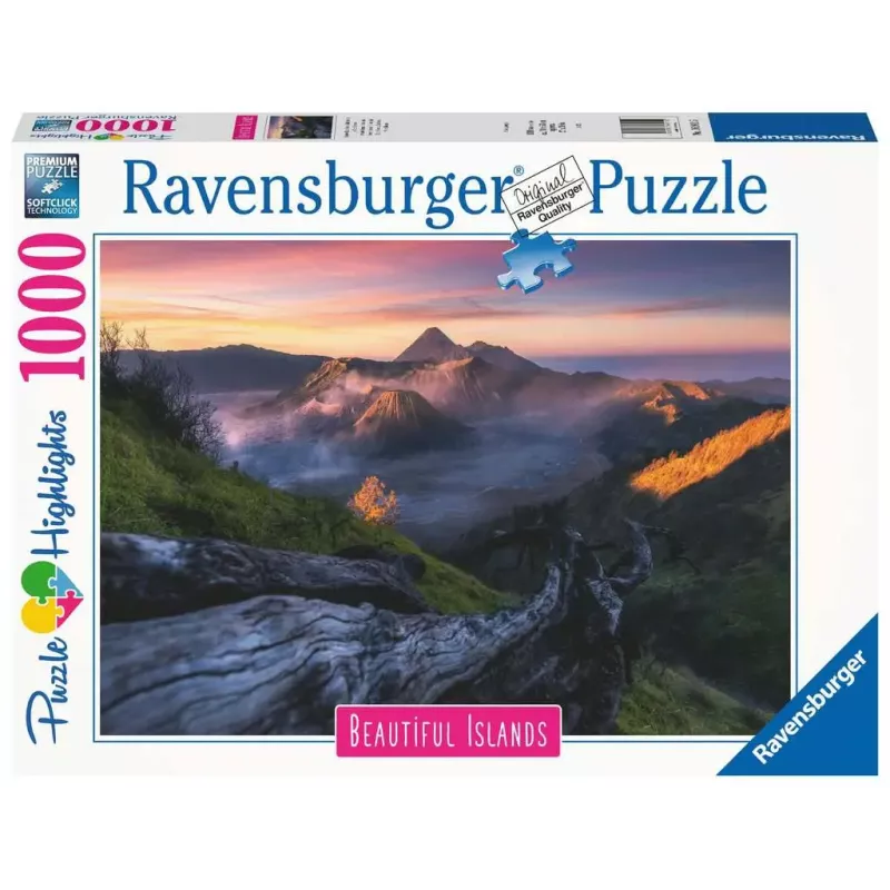 Puzzle - Ravensburger - 1000p - Le Mont Bromo (Puzzle Highlights Îles de rêve)