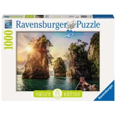 Puzzle - Ravensburger - 1000p - Lac de Cheow Lan - Thaïlande (Nature edition)