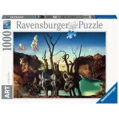 Puzzle Art collection - Ravensburger - 1000p - Salvador Dali - Cygnes se reflétant en éléphants