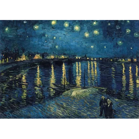 Puzzle Art collection - Ravensburger - 1000p - Vincent Van Gogh - La nuit étoilée sur le Rhône