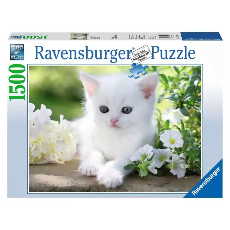 Puzzle - Ravensburger - 1500p - Chaton Blanc