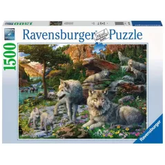 Puzzle - Ravensburger - 1500p - Loups au printemps