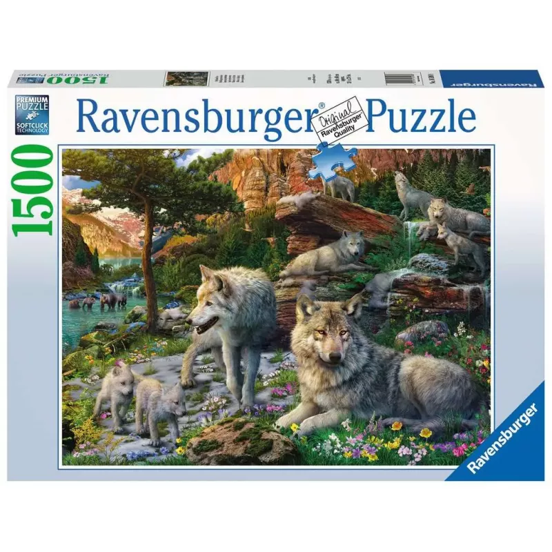 Puzzle - Ravensburger - 1500p - Loups au printemps