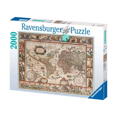 Puzzle - Ravensburger - 2000p - Mappemonde 1650