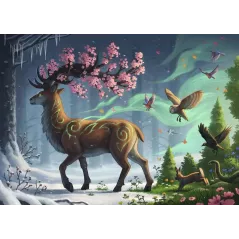 Puzzle - Ravensburger - 1000p - Le cerf du Printemps