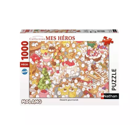 Puzzle - Nathan - 1000p - Molang - Desserts Gourmands