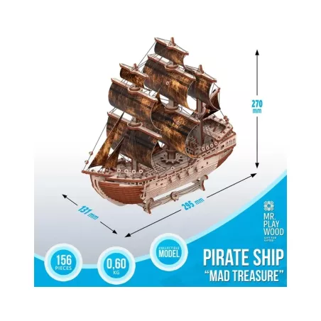 Maquette – Bois – Mr Playwood – Bateau Pirate