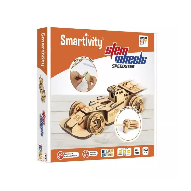 Maquette - Bois - Smartivity - Stem Wheels Speedster