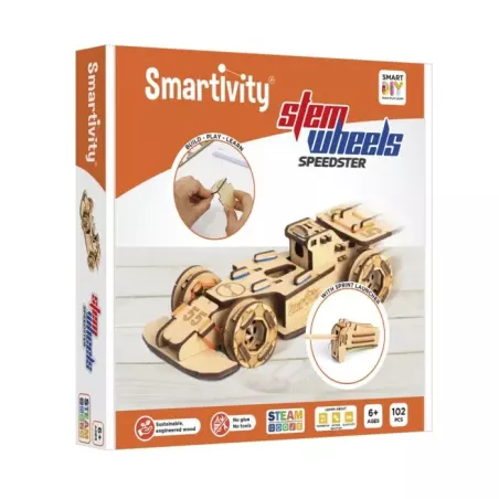 Maquette - Bois - Smartivity - Stem Wheels Speedster