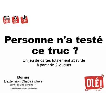 Personne n'a Testé ce Truc ?