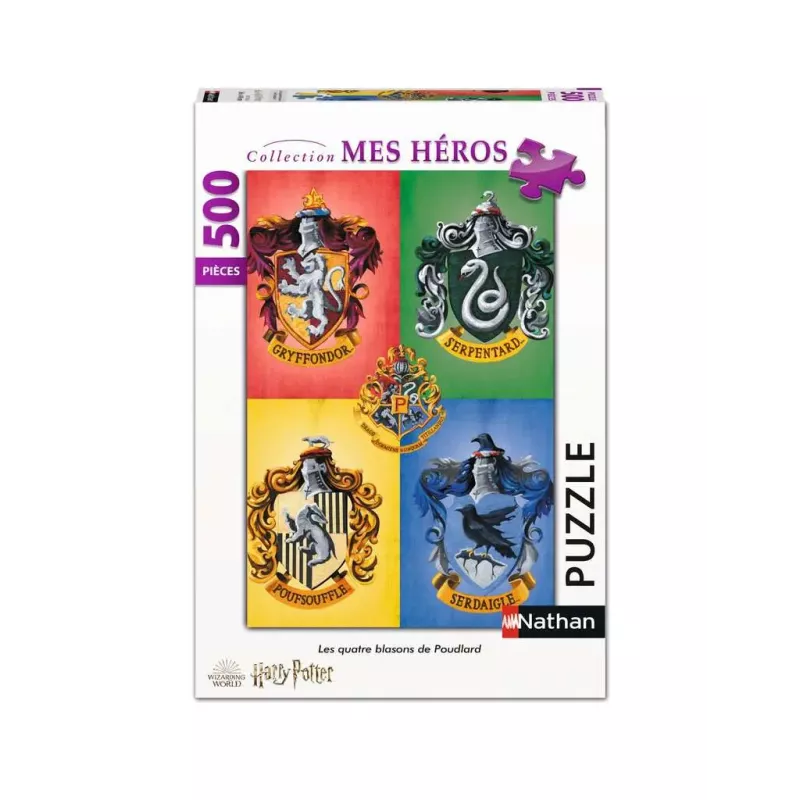 Puzzle - Nathan - 500p - Les quatre blasons de Poudlard / Harry Potter