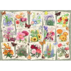 Puzzle - Ravensburger - 1000p - Affiches de Fleurs du Jardin