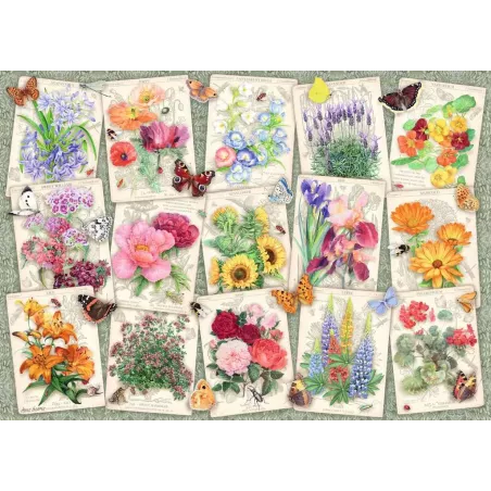 Puzzle - Ravensburger - 1000p - Affiches de Fleurs du Jardin