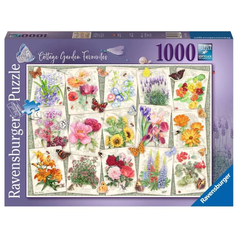 Puzzle - Ravensburger - 1000p - Affiches de Fleurs du Jardin