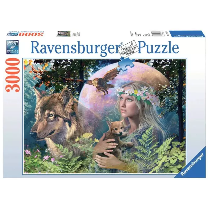 Puzzle - Ravensburger - 3000p - Loups au Clair de Lune