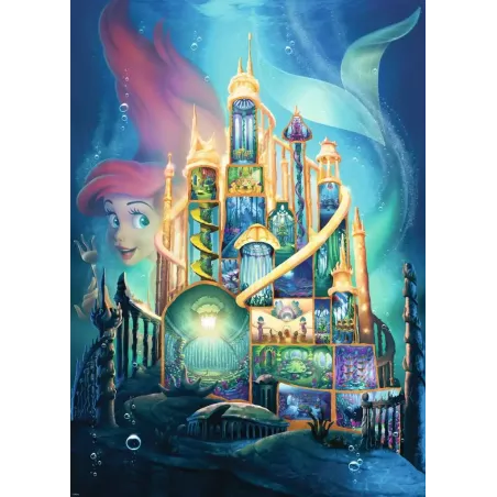 Puzzle - Ravensburger - 1000p - Château Disney Princesse - Ariel