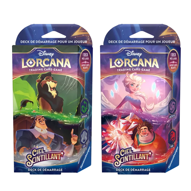 Lorcana -  Collection des 2 starter deck - Chapitre 5 - Ciel Scintillant