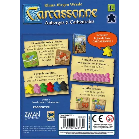 Carcassonne - Extension 1 - auberges & cathédrales