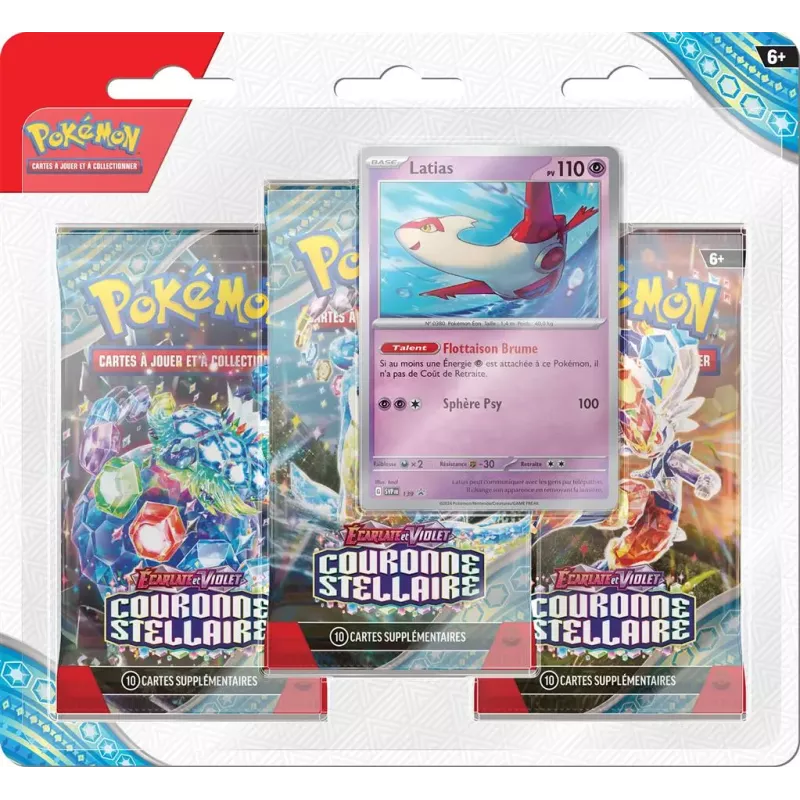 Pokémon – Pack 3 Boosters – EV07 Couronne Stellaire - Latias