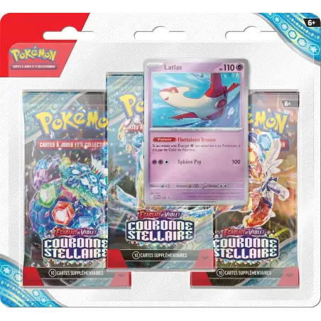 Pokémon – Pack 3 Boosters – EV07 Couronne Stellaire - Latias