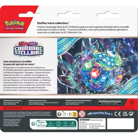 Pokémon – Pack 3 Boosters – EV07 Couronne Stellaire - Forgelina