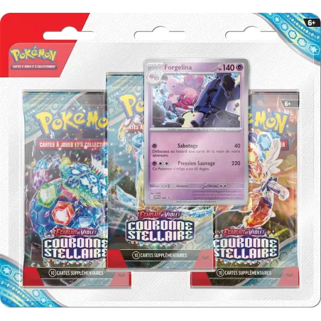 Pokémon – Pack 3 Boosters – EV07 Couronne Stellaire - Forgelina